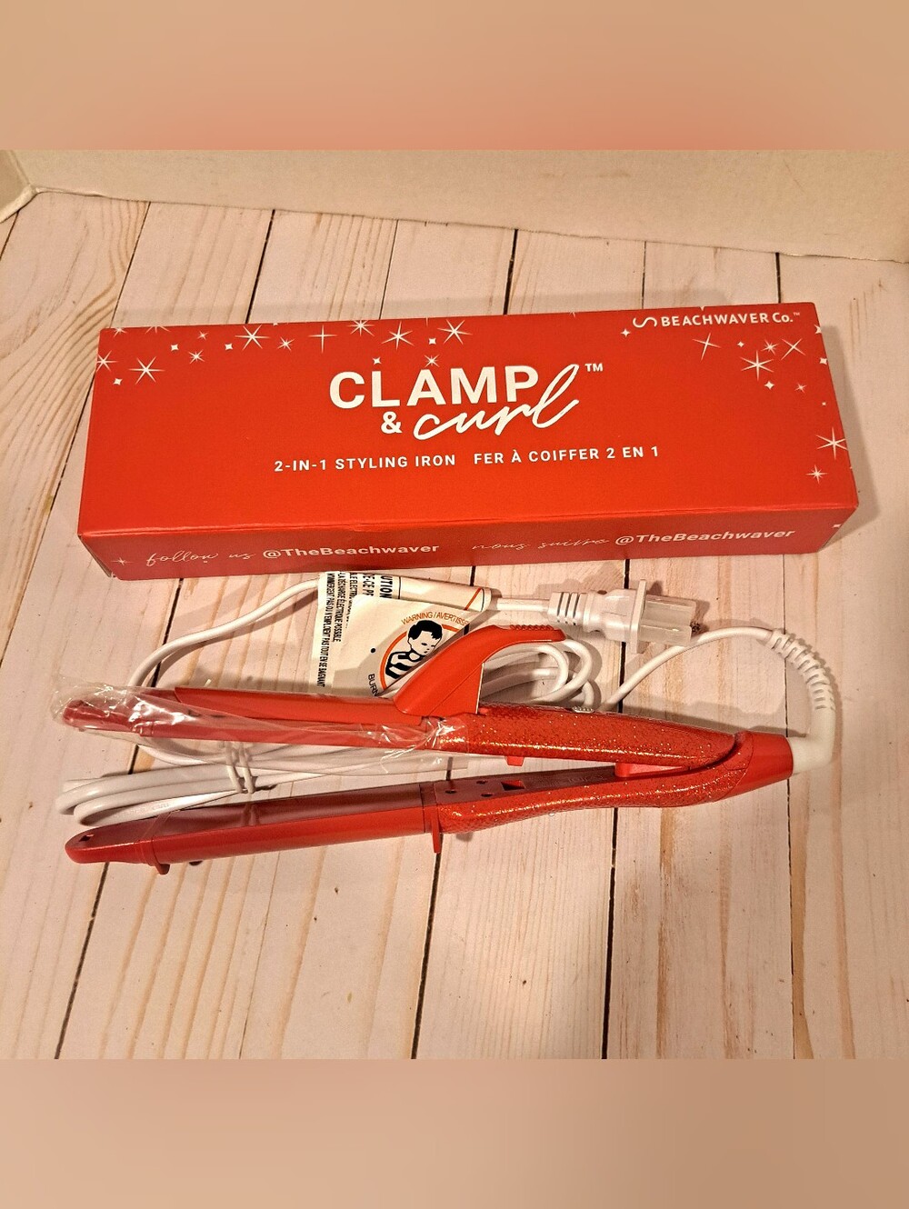Beachwaver Co. Clamp & Curl 2-in-1 Styling Iron